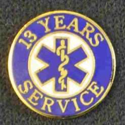 13 Year EMS Years of Service Pin