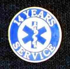 14 Year EMS Years of Service Pin