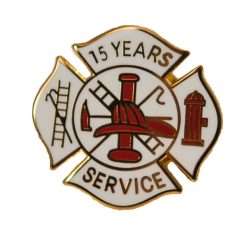15 year Fire Department Years of Service Pin