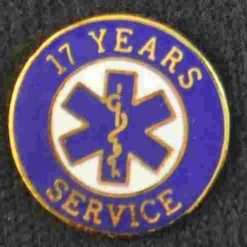 17 EMS Years of Service Pin