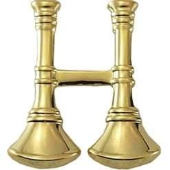 Die-cut Double Bugle Fire Pins Die Cut Pins