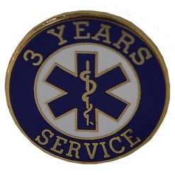 3 Year EMS Years of Service Pin
