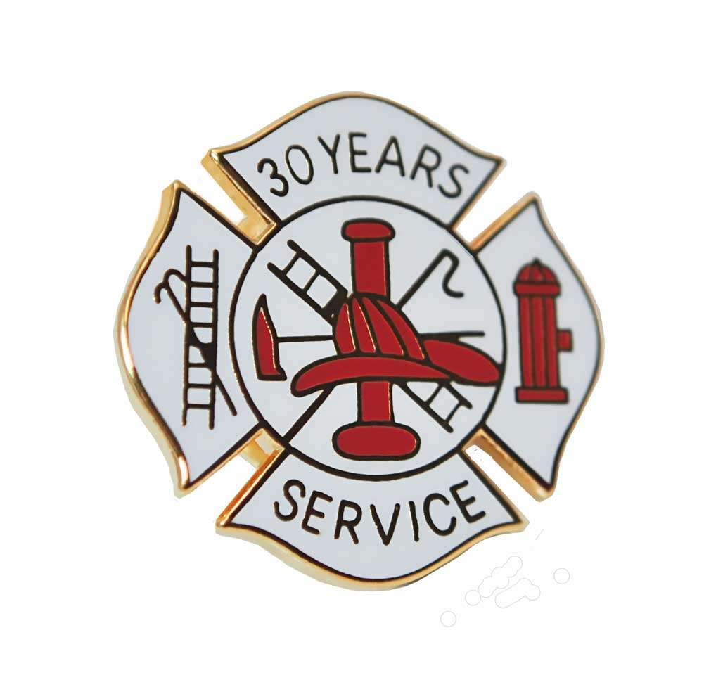 30 year Fire Department Years of Service Pin