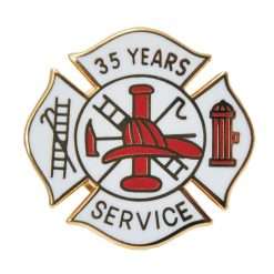 35 Years Fire Department Years of Service Pin