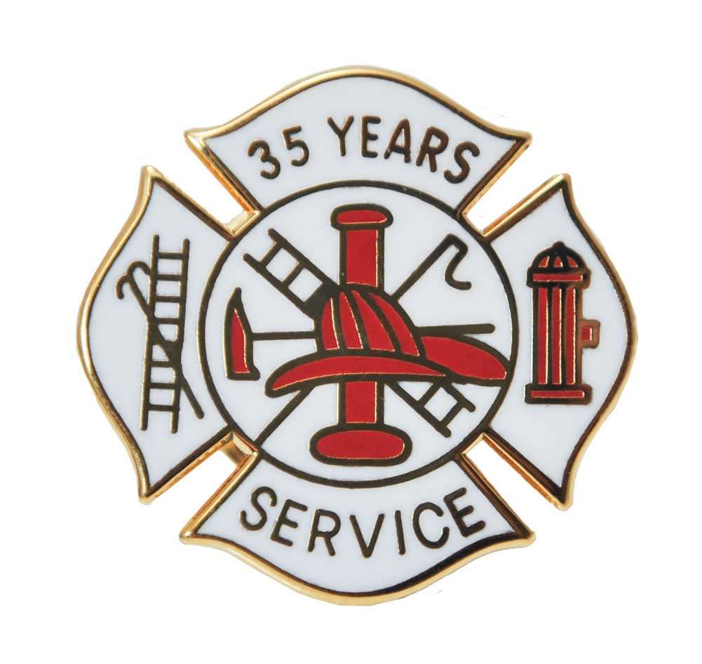 35 Years Fire Department Years of Service Pin