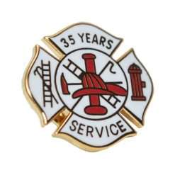 Alternative view of 35 Years Fire Department Years of Service Pin