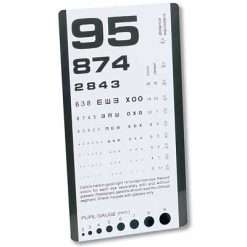 Pocket Eye Chart with Pupil Gauge