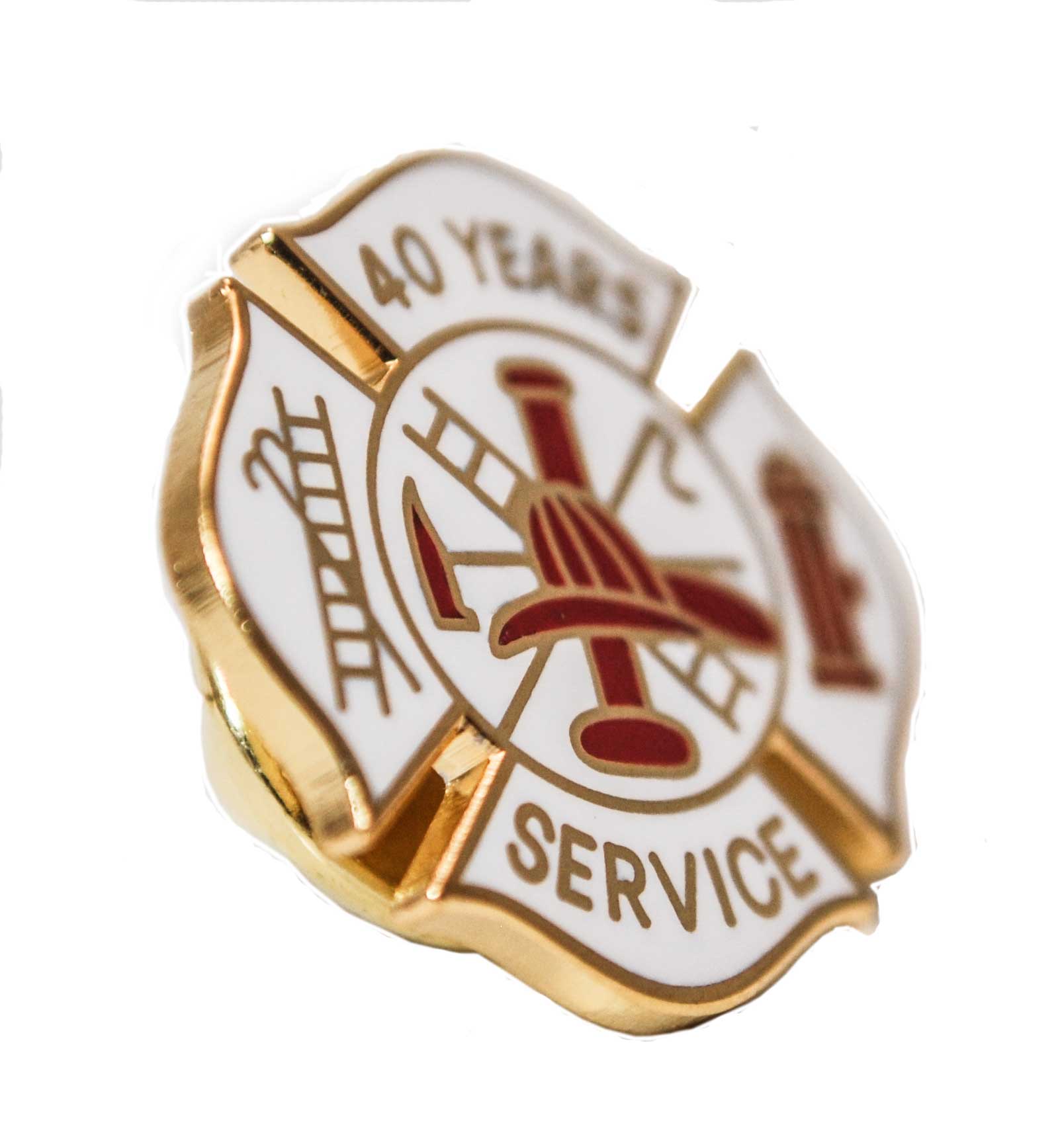 40 Year Fire Department Years of Service Pin - Image 4