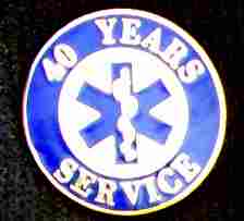 40 Year EMS Year of Service Pin