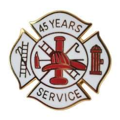45 years Fire Department Years of Service Pin
