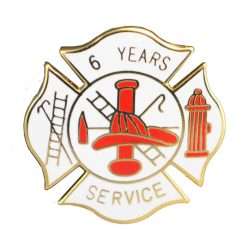 6 year Fire Years of Service Pin