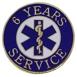 EMS 6 Years of Service Pin
