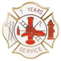 7 Year Fire Years of Service Pin