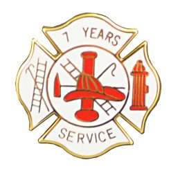 Alternative view of 7 Year Fire Years of Service Pin