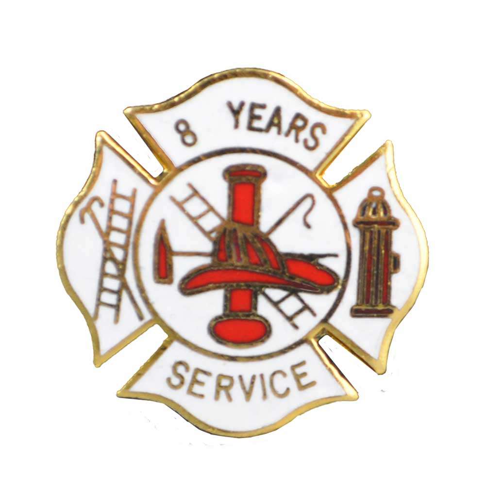 8 year Fire Years of Service Pin