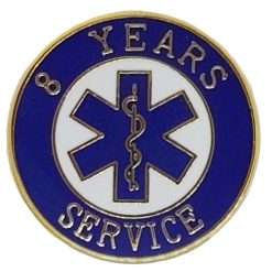 8 Year EMS Years of Service Pin