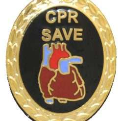 CPR Save Pin with Anatomical Heart