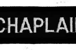 Chaplain Patch - 1 x 3 Black Bar