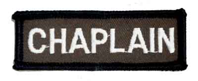 Chaplain Patch 1 x 3 Brown Bar