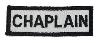 Chaplain Patch 1 x 3 White Bar
