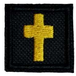 Cross Patch 1 Inch Square Uniform Patch (Pair)