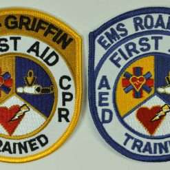 Embroidered Patch - First Aid AED CPR Trained 3.5 inch CUSTOMIZED for Your Company