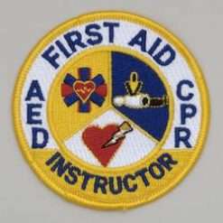 Embroidered Patch - 'First Aid CPR AED "INSTRUCTOR" Patch