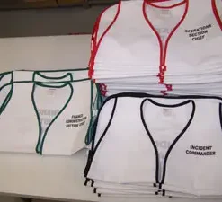 HICS Set - Cloth 25 Top Level Vests for Hospital Incident Command System