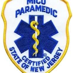 New Jersey MICU Paramedic Patch Royal on White