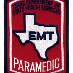 Texas Paramedic Shoulder Patch with EMT Design - Color