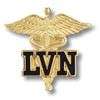 LVN Letters On Caduceus Pin