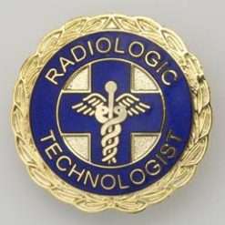 Radiologic Technologist Emblem Pin - Blue and Gold