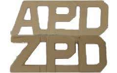 APD - ZPD Cut Out Police Letter Pins Pairs 1/2