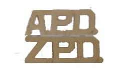 APD - ZPD Cut Out Police Letter Pins Pairs 3/8