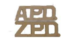 APD - ZPD Cut Out Police Letter Pins Pairs 3/8