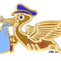 Blue Stork Pin