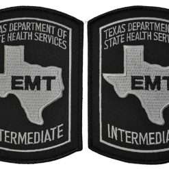 Texas EMT Intermediate Patch - Black on Grey