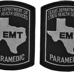 Alternative view of Texas Paramedic Patch - Black on Grey