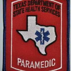 Texas Paramedic Shoulder Patch with Star of Life - Color
