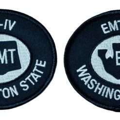 Washington State EMT-IV Patch - White on Midnight Navy