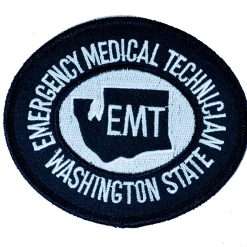 Washington State EMT Patch White on Midnight Navy