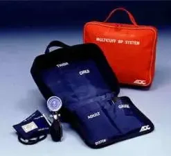 SYSTEM 5 tm  Nylon 5-Cuff Aneroid Set - Latex Free - ORANGE