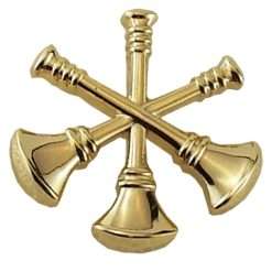 Assistant Fire Chief Triple Bugle Die Cut Pin Sold in pairs