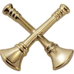 Fire Captain Double Crossed Bugle Die Cut Pins
