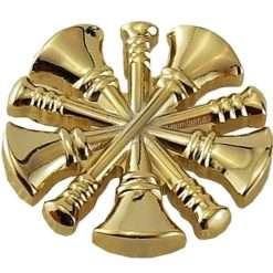 Fire Chief Bugle Die Cut Pin Sold in pairs