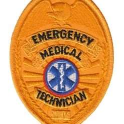 EMT Badge Patch Gold