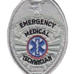 EMT Badge Patch Silver