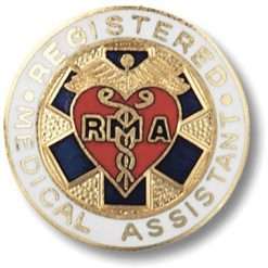 Medical Assistant, Registered Emblem Pin