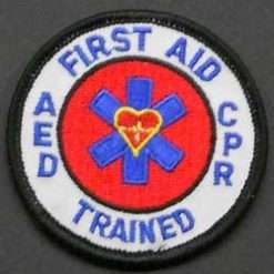 Mini First Aid, CPR, AED Trained  Patch